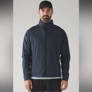 Lululemon Men’s Surge Jacket Saint James Tweed Iron Blue Black Size M